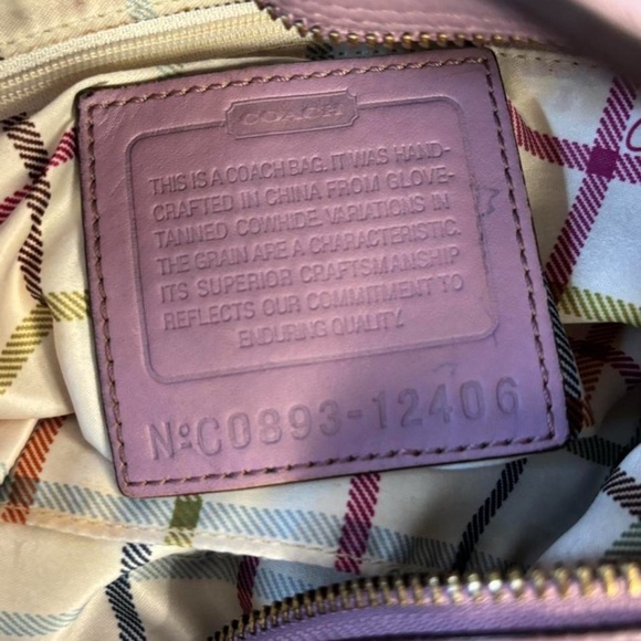 Coach Purple Leather Ergo 33 - Picture 7 of 10